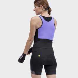 ALÉ Salopetă de ciclism - CLASSICO RL 2.0 LADY - negru/mov