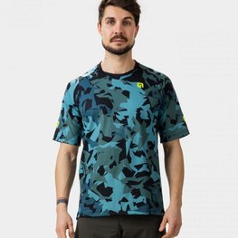 ALÉ Tricou de ciclism cu mânecă scurtă - CORNER - albastru