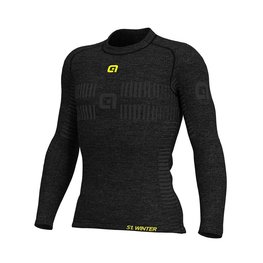 ALÉ Tricou de ciclism cu mânecă lungă - SEAMLESS WOOL - gri