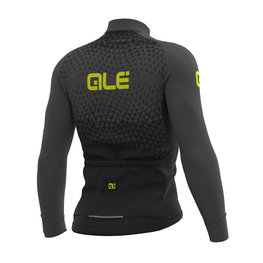 ALÉ Tricou de cilism pentru iarnă cu mânecă lungă - SUMMIT WINTER - negru/gri