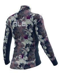 ALÉ Tricou de cilism pentru iarnă cu mânecă lungă - AMAZZONIA LADY WNT - albastru/bej