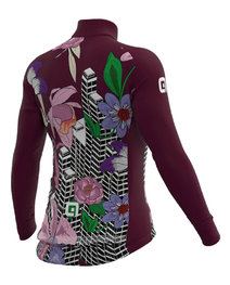 ALÉ Tricou de cilism pentru iarnă cu mânecă lungă - PR-R CITY LADY WNT - bordo