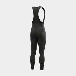 ALÉ Pantaloni de ciclism lungi cu bretele - SOLID WINTER - negru