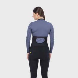 ALÉ Pantaloni de ciclism lungi cu bretele - FUTURE WARM LADY - negru