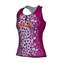 ALÉ Tricoul de ciclism fără mâneci - ALÉ AGGUATO LADY - alb/roz