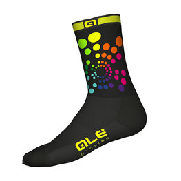 ALÉ Șosete clasice de ciclism - COLORS  - negru/multicolor