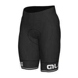 ALÉ Pantaloni scurți de ciclism fără bretele - CORSA - alb/negru