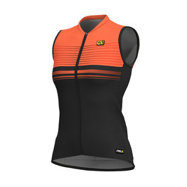 ALÉ Tricoul de ciclism fără mâneci - SLIDE LADY  - negru/portocaliu