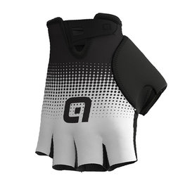 ALÉ Mănuși de ciclism fără degete - DOTS  - negru/alb