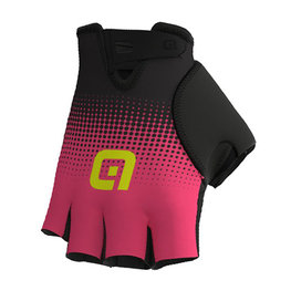 ALÉ Mănuși de ciclism fără degete - DOTS  - roz/negru