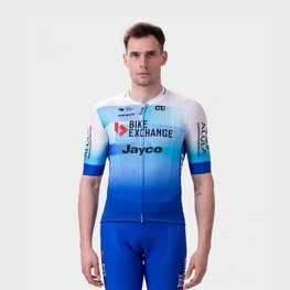 ALÉ Tricou de ciclism cu mânecă scurtă - BIKE EXCHANGE 2022 - alb/albastru