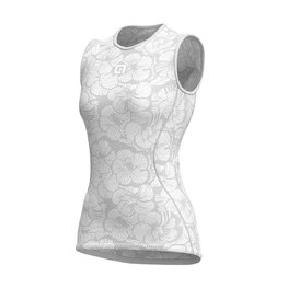 ALÉ Tricou de ciclism fără mâneci - PETUNIA LADY - alb