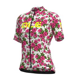 ALÉ Tricou de ciclism cu mânecă scurtă - ROSES LADY - roz/alb