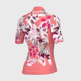 ALÉ Tricou de ciclism cu mânecă scurtă - PR-S GARDEN LADY - roz/bordo/alb