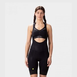 ALÉ Pantaloni scurți de ciclism cu bretele - VELOCITY PLUS LADY - negru