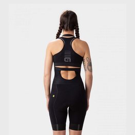 ALÉ Pantaloni scurți de ciclism cu bretele - VELOCITY PLUS LADY - negru