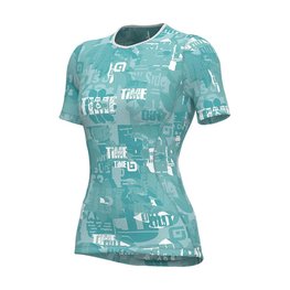 ALÉ Tricou de ciclism cu mânecă scurtă - BREAK LADY - albastru deschis
