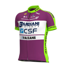 ALÉ Tricou de ciclism cu mânecă scurtă - BARDIANI CSF 2020 - mov/verde