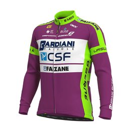 ALÉ Tricou de cilism pentru iarnă cu mânecă lungă - BARDIANI CSF 20 WNT - verde/mov