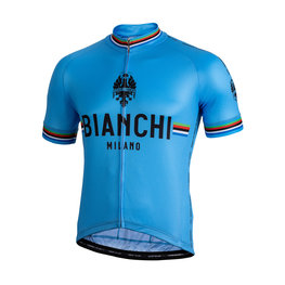 BIANCHI MILANO Tricou de ciclism cu mânecă scurtă - NEW PRIDE - albastru deschis/negru