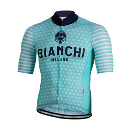 BIANCHI MILANO Tricou de ciclism cu mânecă scurtă - DAVOLI - alb/albastru deschis