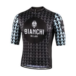 BIANCHI MILANO Tricou de ciclism cu mânecă scurtă - MASSARI - negru/albastru deschis