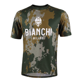 BIANCHI MILANO Tricou de ciclism cu mânecă scurtă - POZZILLO MTB - verde/maro
