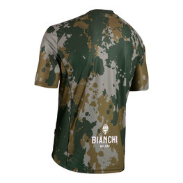 BIANCHI MILANO Tricou de ciclism cu mânecă scurtă - POZZILLO MTB - verde/maro