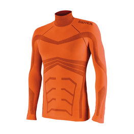 BIOTEX Tricou de ciclism cu mânecă lungă - POWERFLEX WARM - portocaliu