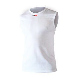 BIOTEX Tricou de ciclism fără mâneci - WINDPROOF - alb