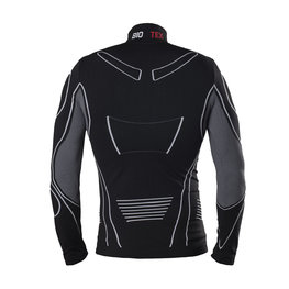 BIOTEX Tricou de ciclism cu mânecă lungă - TURTLENECK - negru