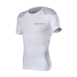BIOTEX Tricou de ciclism cu mânecă scurtă - BIOFLEX RAGLAN - alb/gri
