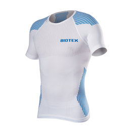 BIOTEX Tricou de ciclism cu mânecă scurtă - BIOFLEX RAGLAN - albastru/alb