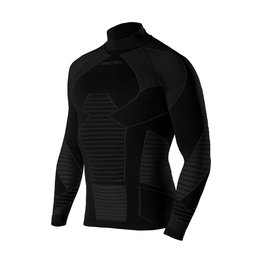 BIOTEX Tricou de ciclism cu mânecă lungă - ICEBREAK - negru/gri