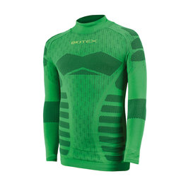 BIOTEX Tricou de ciclism cu mânecă lungă - WARM EFFECT JUNIIOR - verde