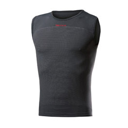 BIOTEX Tricou de ciclism fără mâneci - CANOTTA + CARBON - negru