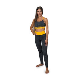 BIOTEX Pantaloni de ciclism lungi fără bretele - ENERGY - negru/galben