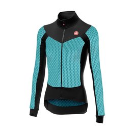 CASTELLI Tricou de cilism pentru iarnă cu mânecă lungă - SFIDA LADY WINTER - albastru deschis/negru