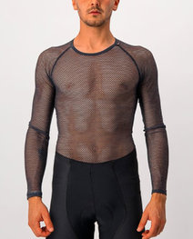 CASTELLI Tricou de ciclism cu mânecă lungă - MIRACOLO WOOL - negru