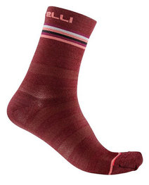CASTELLI Șosete clasice de ciclism - GO 15 LADY - bordo