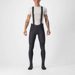 CASTELLI Pantaloni de ciclism lungi cu bretele - SORPASSO ROS - negru/roșu