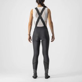 CASTELLI Pantaloni de ciclism lungi cu bretele - VELOCISSIMA DT LADY - negru
