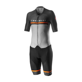 CASTELLI Salopetă de ciclism - SANREMO 4 SPEED - negru/gri