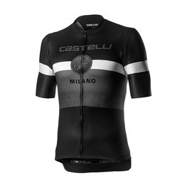 CASTELLI Tricou de ciclism cu mânecă scurtă - MILANO - negru/gri