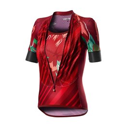 CASTELLI Tricou de ciclism cu mânecă scurtă - CLIMBER'S LADY - roșu