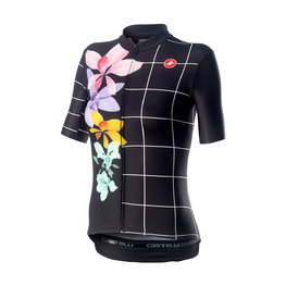 CASTELLI Tricou de ciclism cu mânecă scurtă - FIORITA LADY - negru