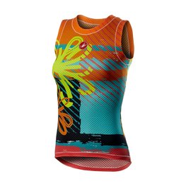 CASTELLI Tricou de ciclism fără mâneci - PRO MESH W LADY - multicolor/galben