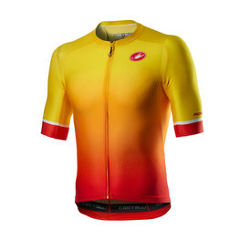 CASTELLI Tricou de ciclism cu mânecă scurtă - AERO RACE 6.0 - roșu/galben