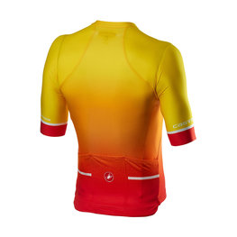 CASTELLI Tricou de ciclism cu mânecă scurtă - AERO RACE 6.0 - roșu/galben