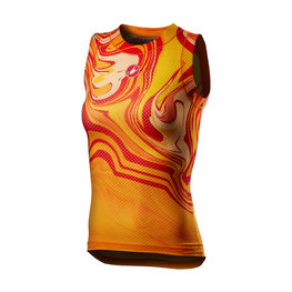 CASTELLI Tricou de ciclism fără mâneci - PRO MESH W LADY - galben/portocaliu